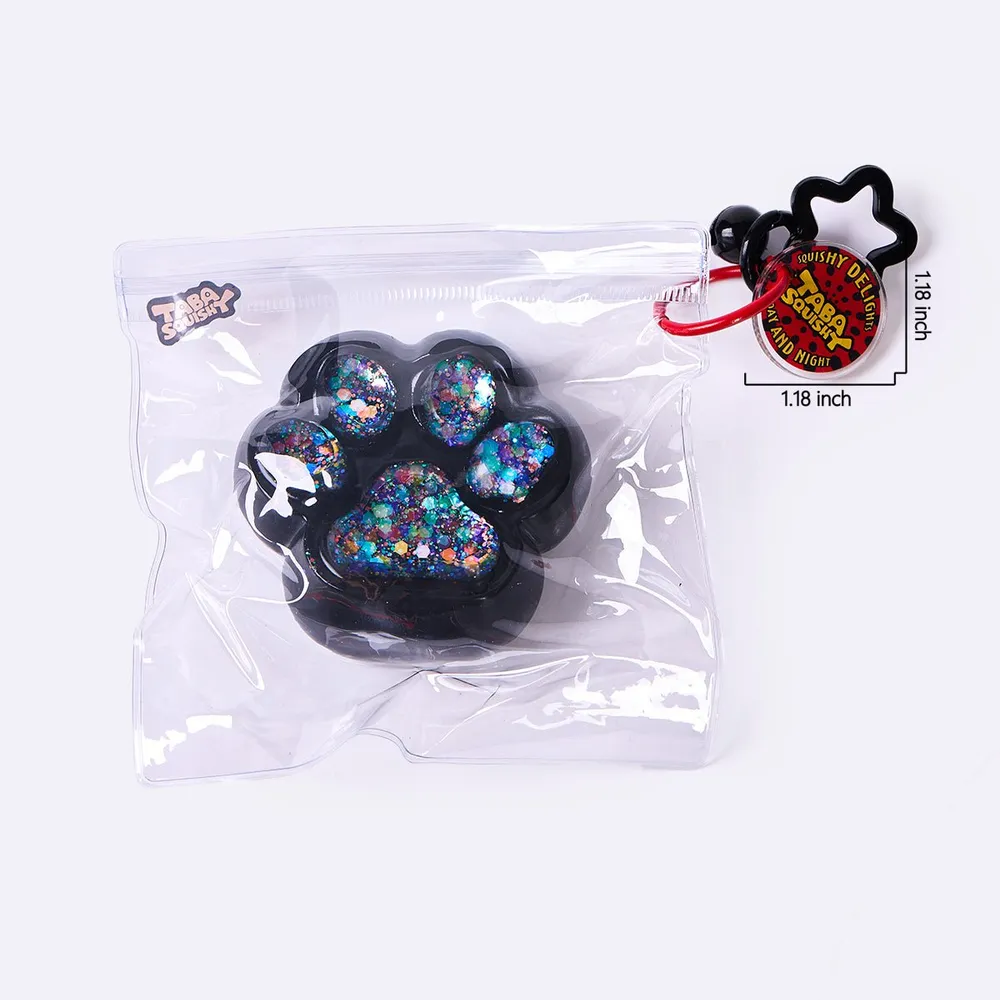 100g Black-bling Paw Taba Squishy — photo 6