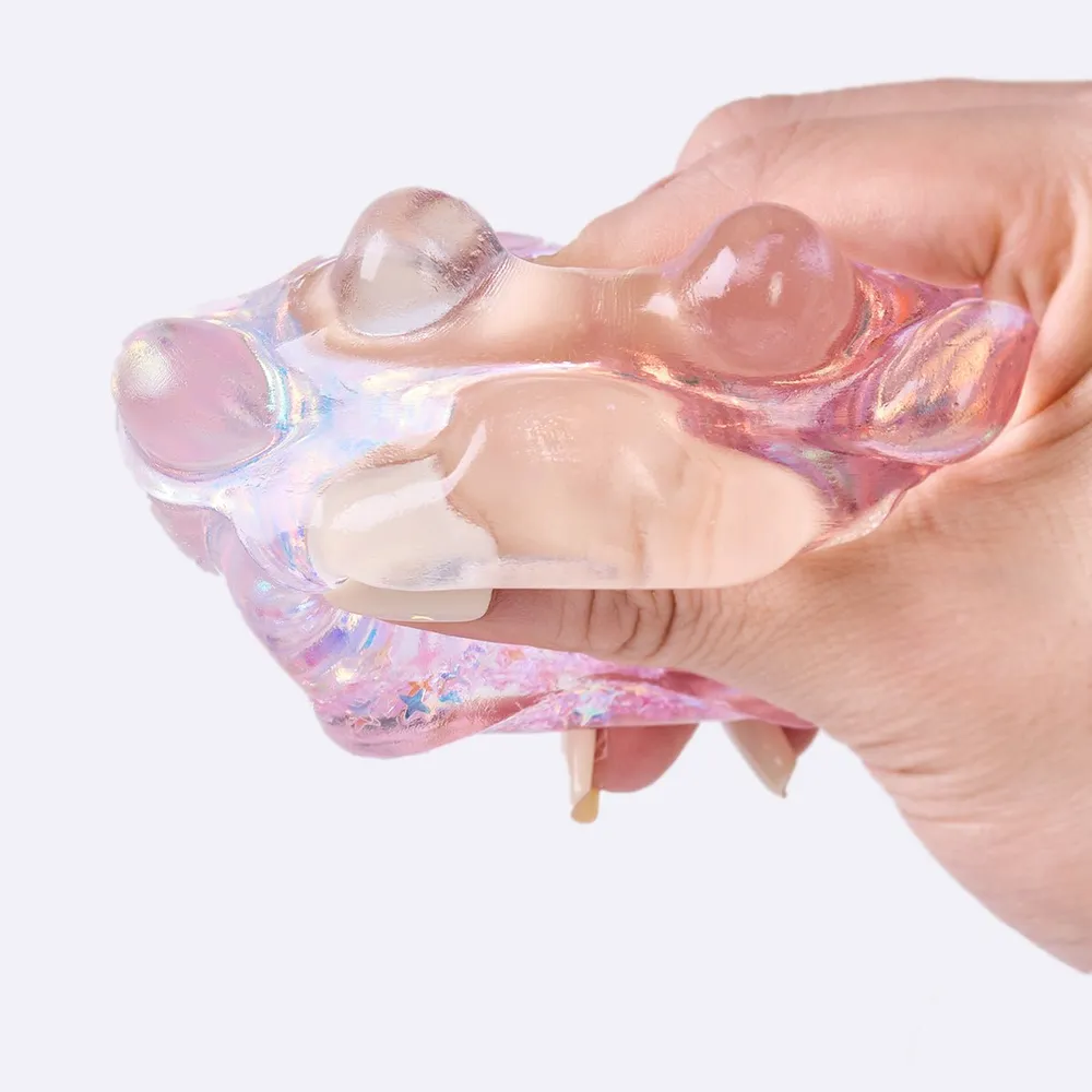 100g Blingbling Transparent-purple Paw Taba Squishy — photo 2