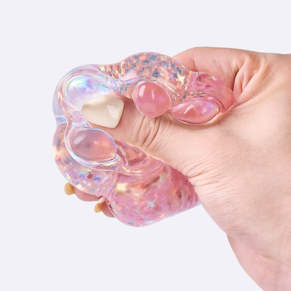 100g Blingbling Transparent-purple Paw Taba Squishy — photo 4