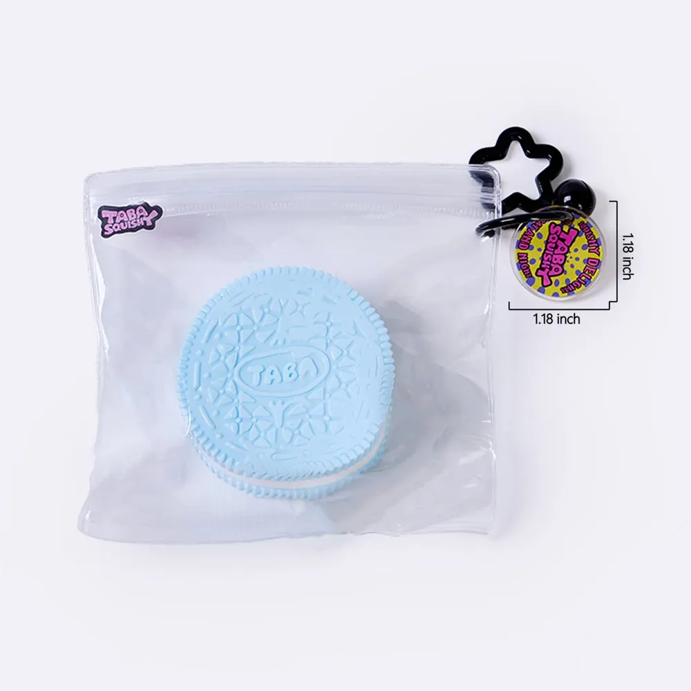 100g Blue-white Sandwich Cookie Taba Squishy — photo 6