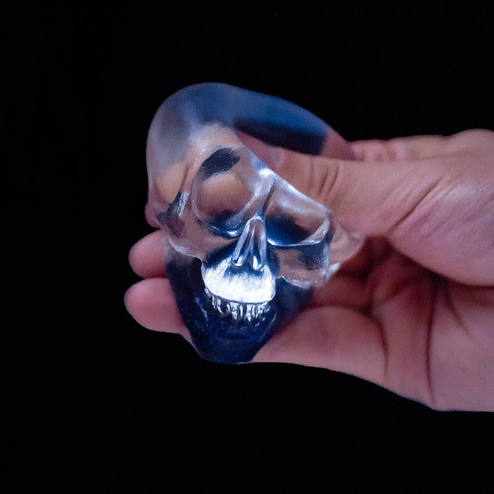 100g Clear Skull with Light Taba Squishy — photo 2