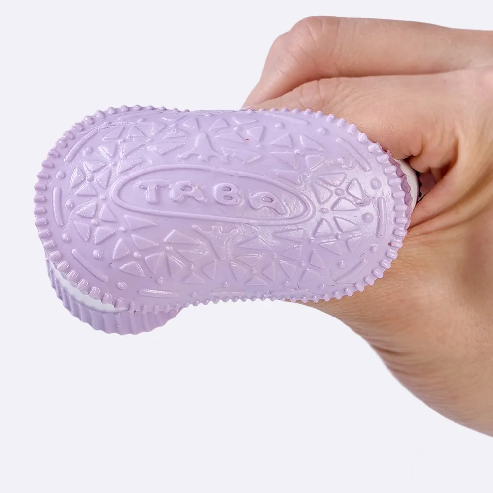 100g Purple-white Sandwich Cookie Taba Squishy — photo 2