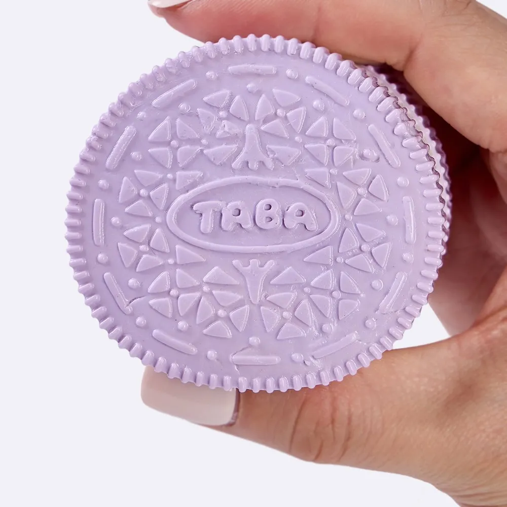 100g Purple-white Sandwich Cookie Taba Squishy — photo 5
