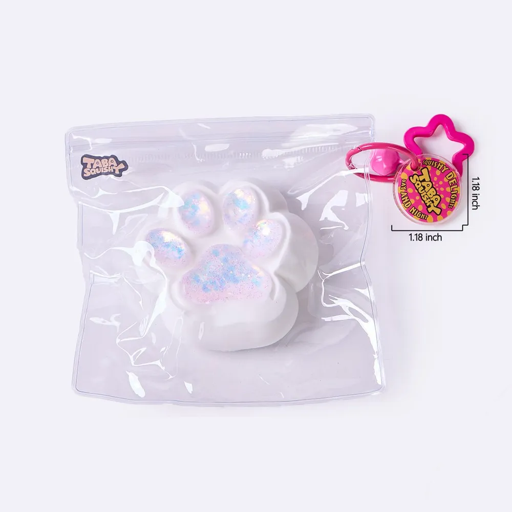100g White-bling Paw Taba Squishy — photo 6