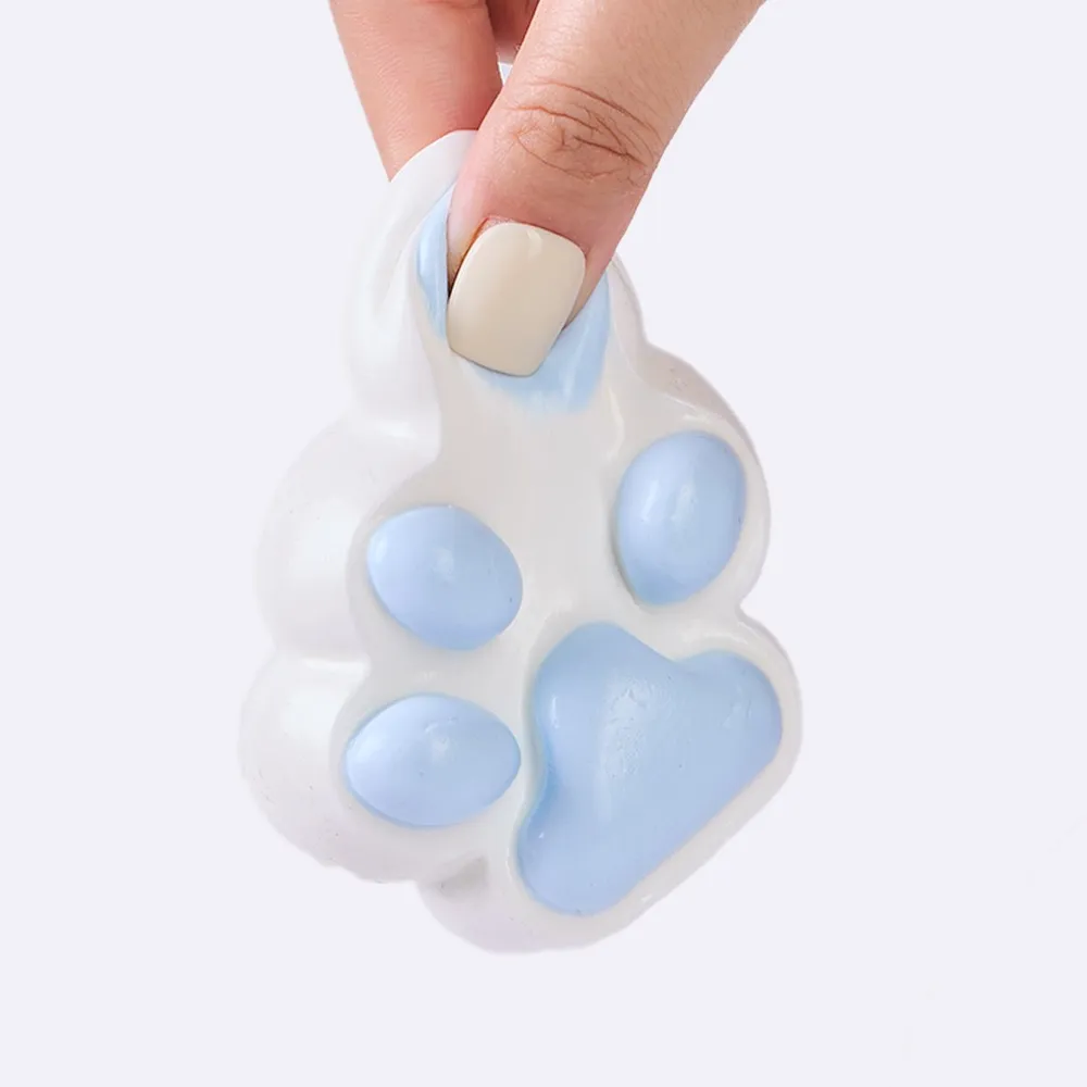 100g White-blue Paw Taba Squishy — photo 4