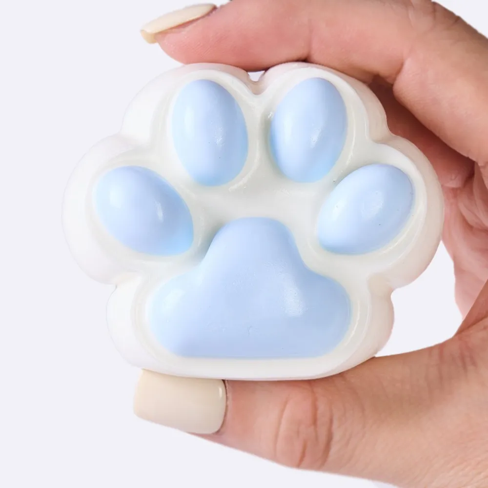 100g White-blue Paw Taba Squishy — photo 3