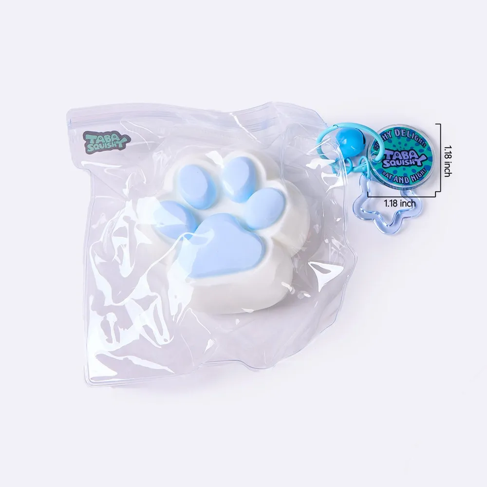 100g White-blue Paw Taba Squishy — photo 6