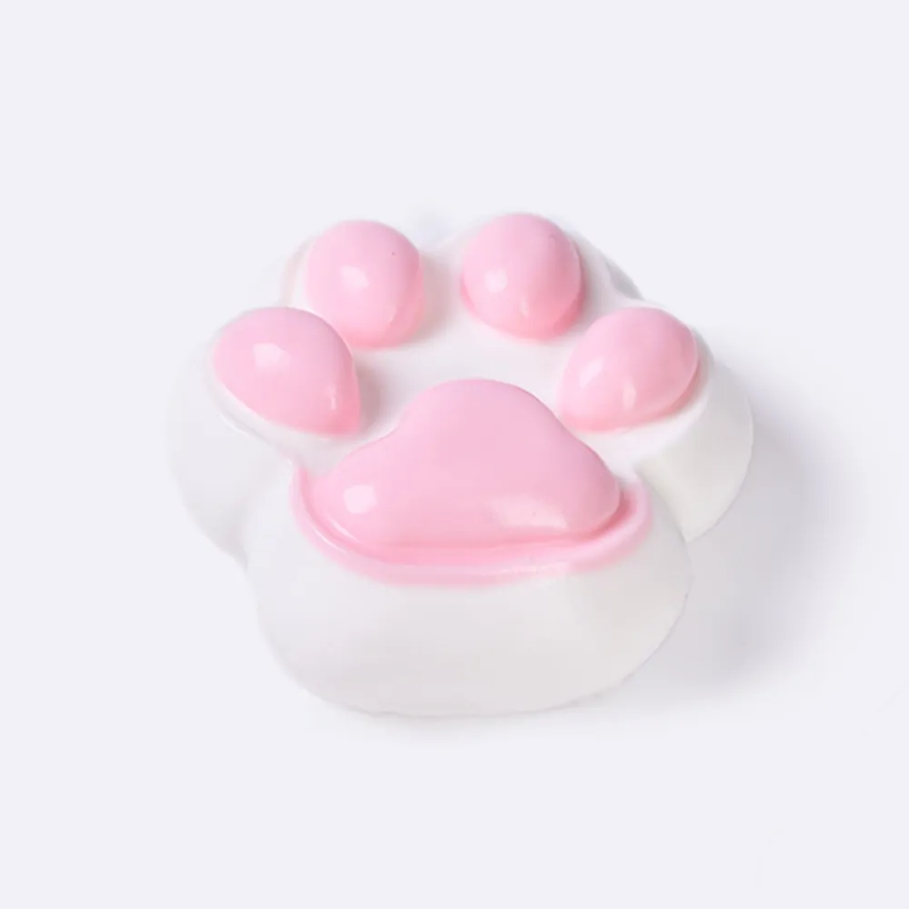 100g White-pink Paw Taba Squishy