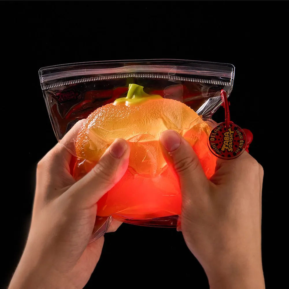 200g Clear Pumpkin with Red Light Taba Squishy — photo 4
