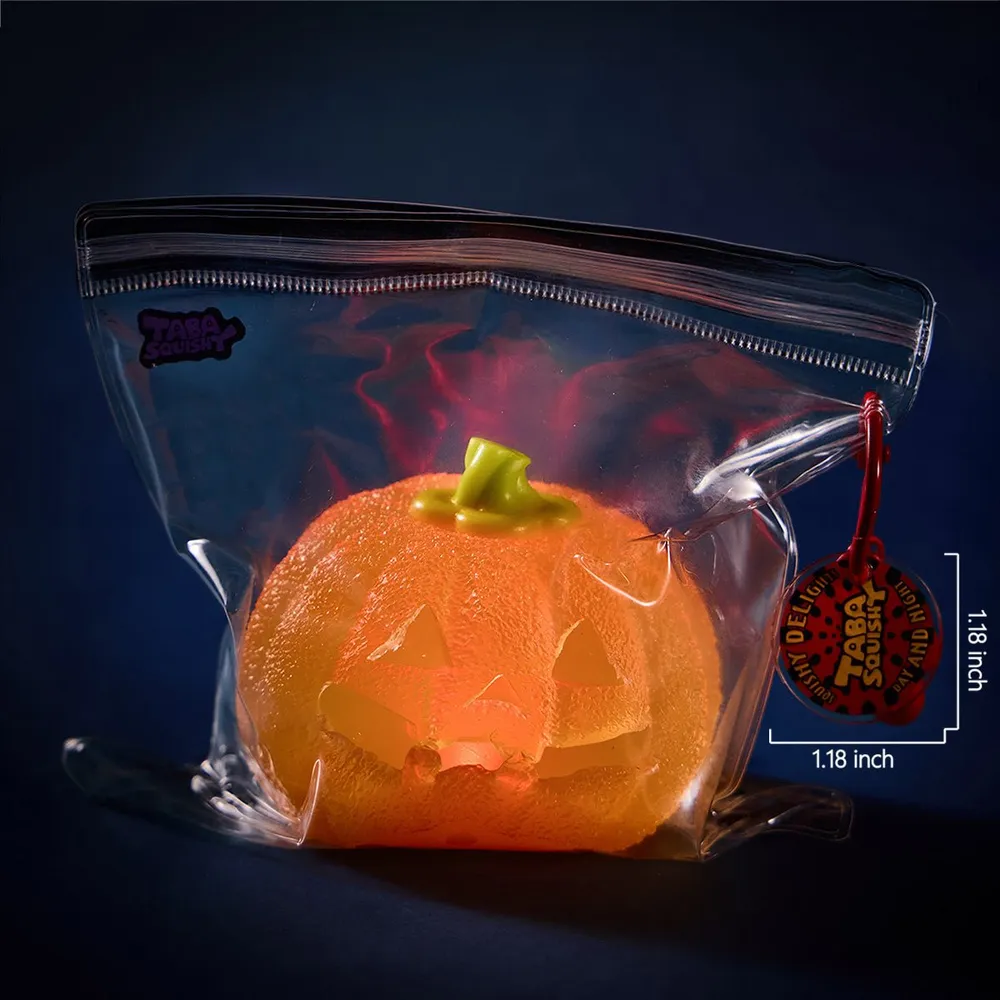 200g Clear Pumpkin with Red Light Taba Squishy — photo 5
