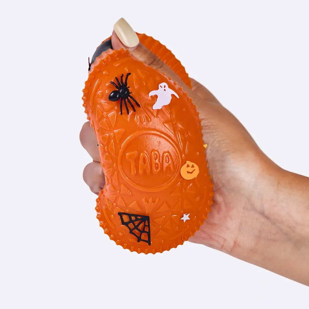 220g Orange-black Sandwich Cookie Taba Squishy — photo 4