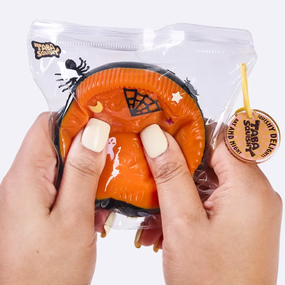 220g Orange-black Sandwich Cookie Taba Squishy — photo 6