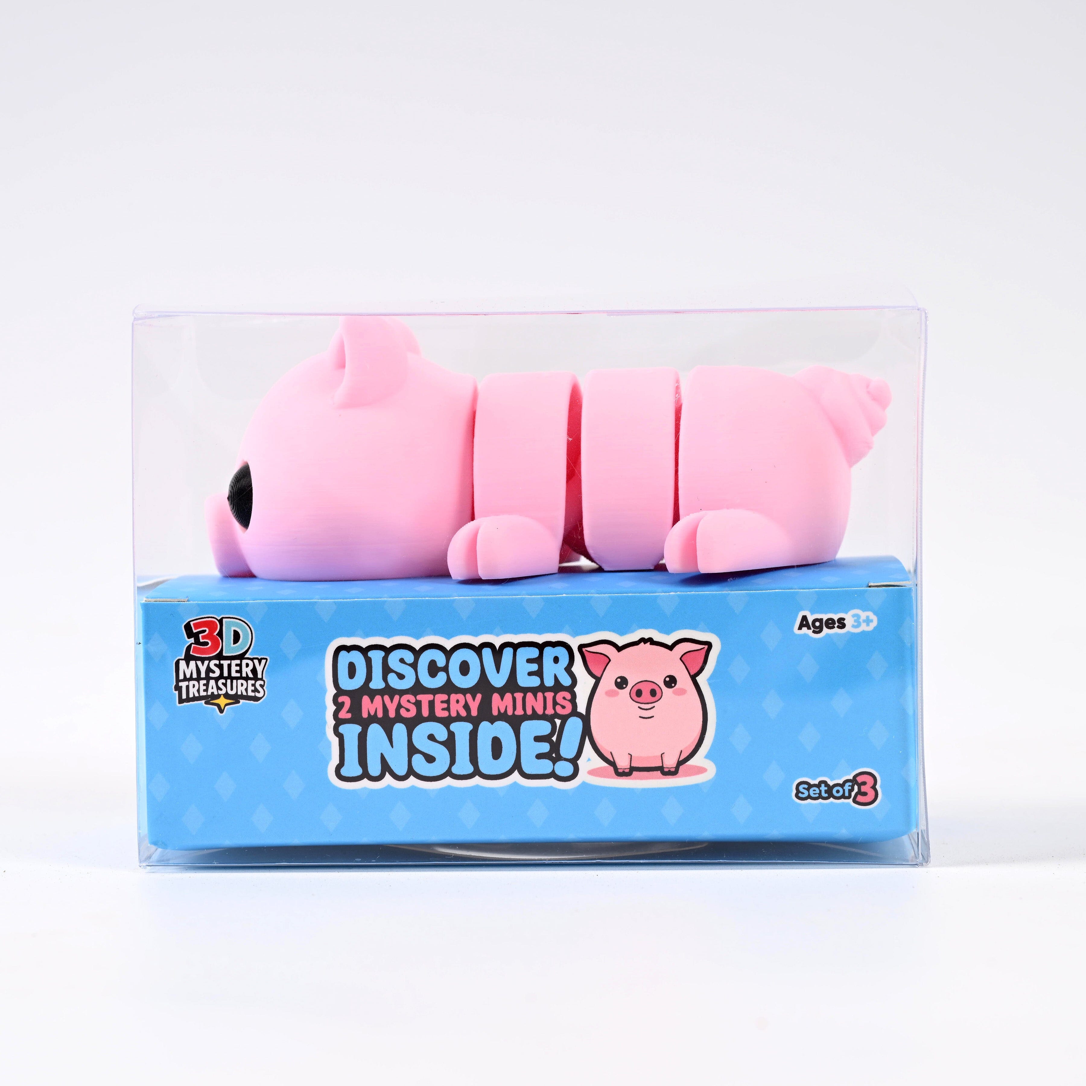 3D Mystery Treasures 3D-Printed Pig Fidget Toy