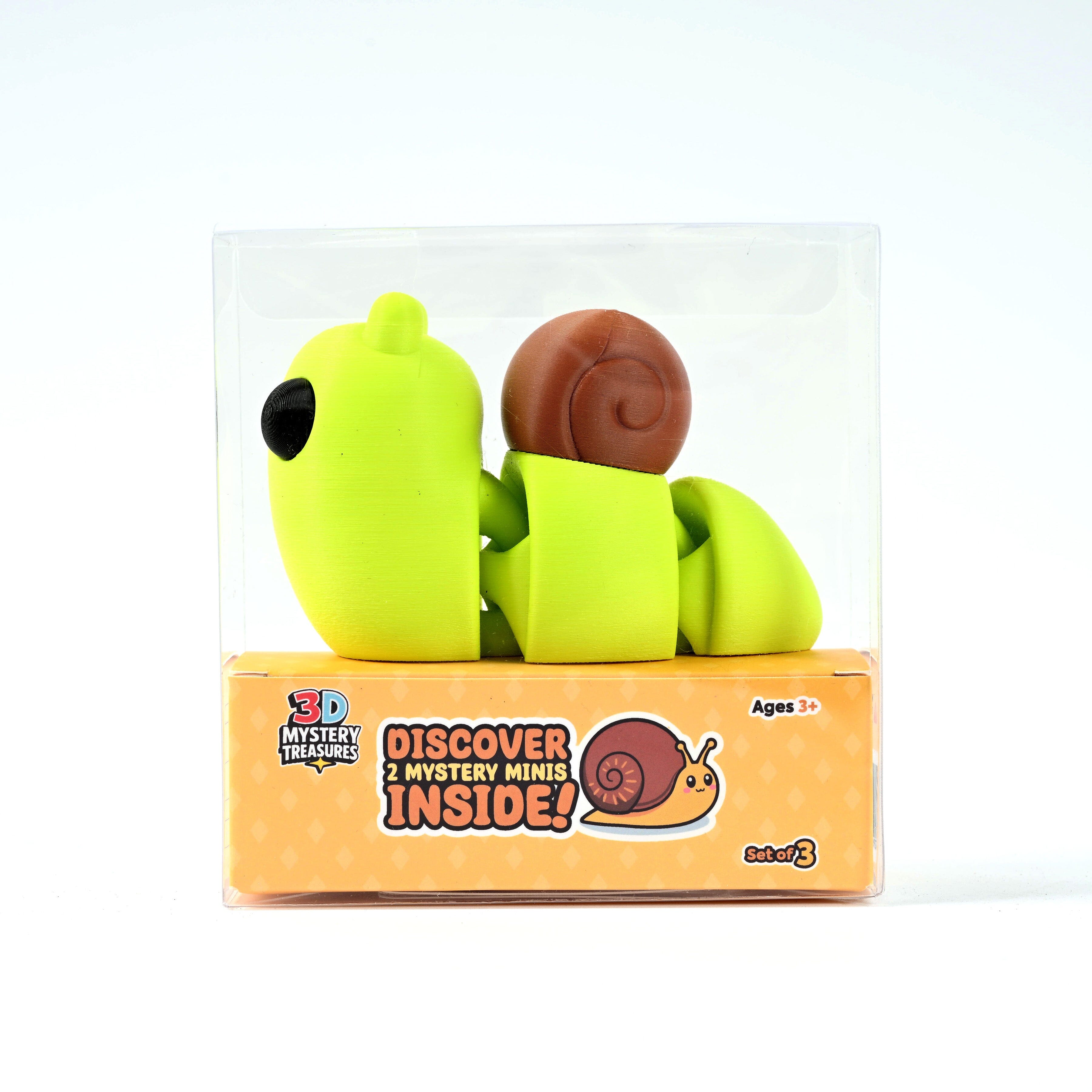 3D Mystery Treasures 3D-Printed Snail Fidget Toy