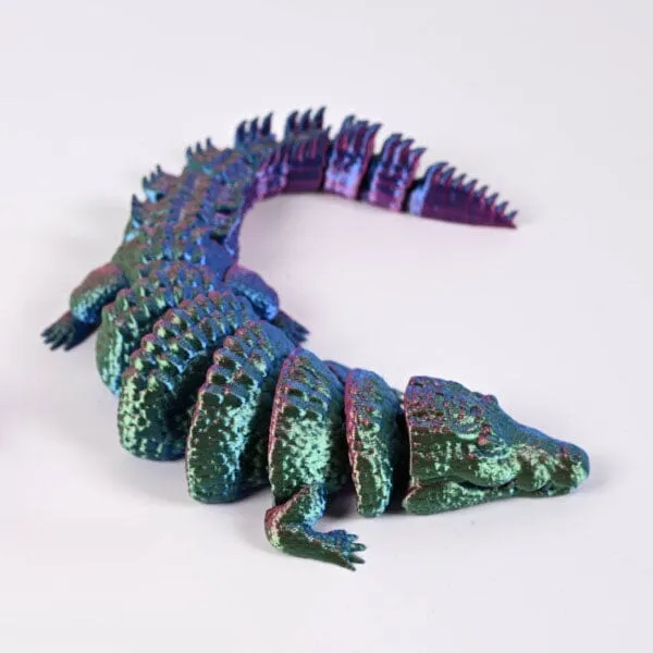 3D Treasures 3D-Printed Articulated Crocodile Fidget Toy (Multiple Colors) — photo 3