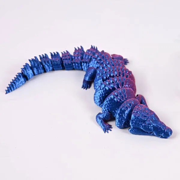 3D Treasures 3D-Printed Articulated Crocodile Fidget Toy (Multiple Colors) — photo 4