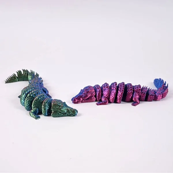 3D Treasures 3D-Printed Articulated Crocodile Fidget Toy (Multiple Colors) — photo 5