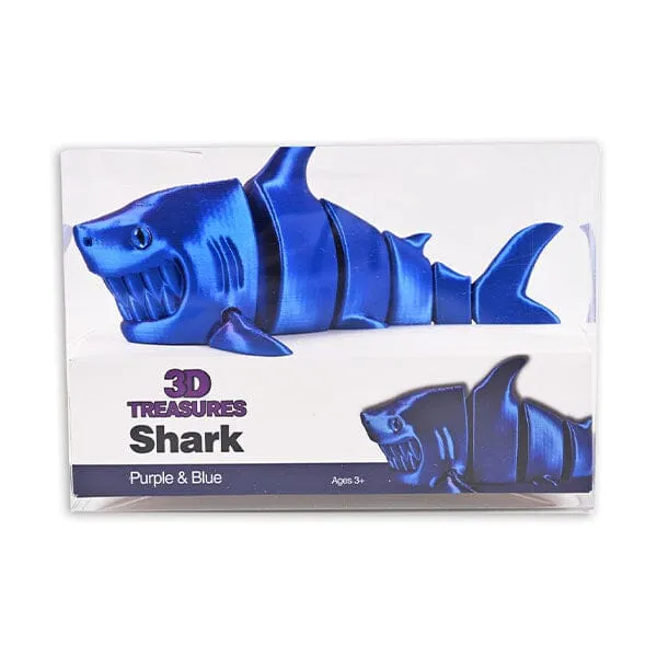3D Treasures 3D-Printed Articulated Shark Fidget Toy (Multiple Colors) — photo 2
