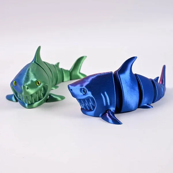 3D Treasures 3D-Printed Articulated Shark Fidget Toy (Multiple Colors) — photo 3