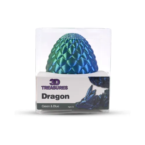 3D Treasures 3D-Printed Dragon With Egg Fidget Toy - Multiple Colours — photo 2