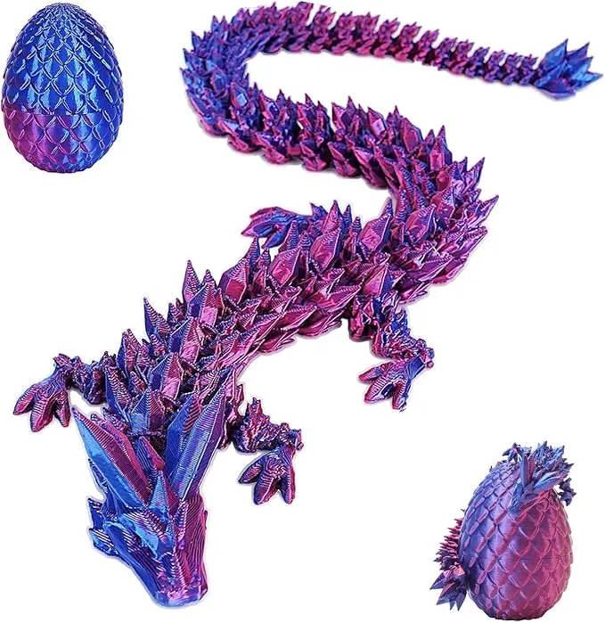 3D Treasures 3D-Printed Dragon With Egg Fidget Toy - Multiple Colours — photo 6