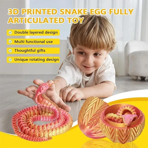 3D Treasures 3D-Printed Snake Scale Egg Fidget Toy with Egg Included (Multiple Colors) — photo 2