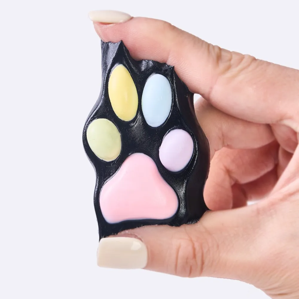 45g Black-colorful Paw Taba Squishy — photo 4