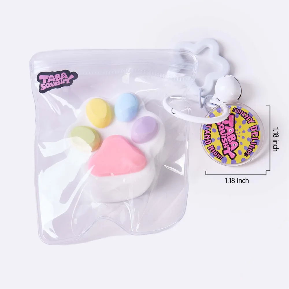 45g Transparent-colorful Paw Taba Squishy — photo 6