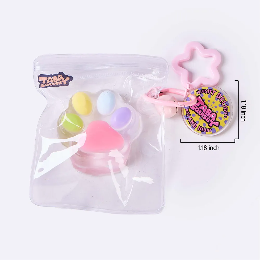 45g White-colorful Paw Taba Squishy — photo 6