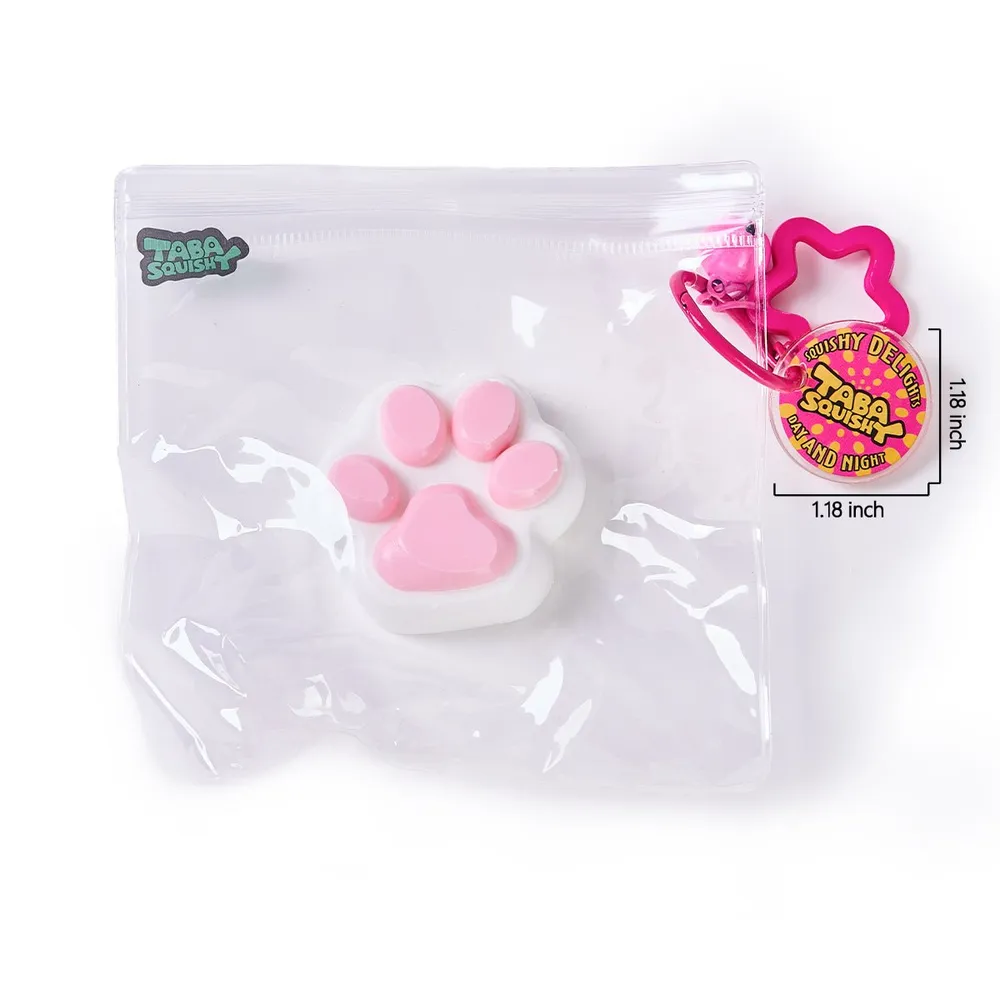 45g White-pink Paw Taba Squishy — photo 6