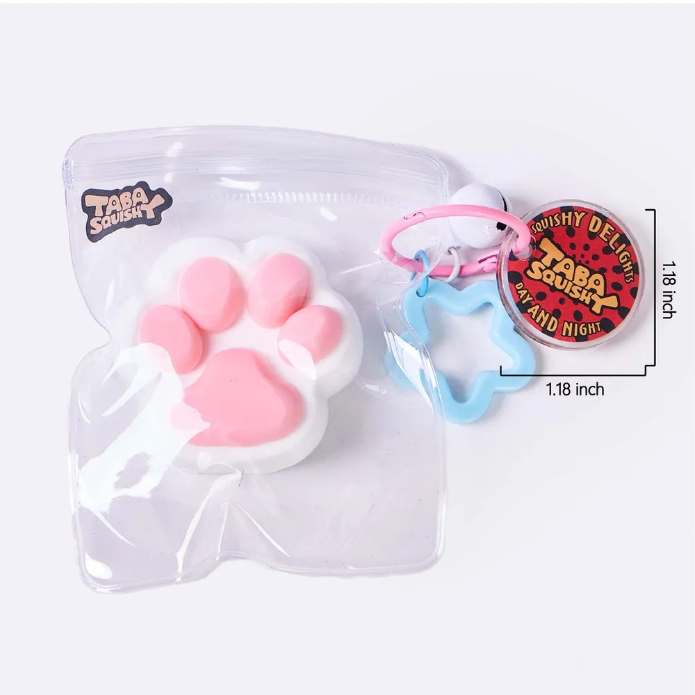 45g White-pink Paw Taba Squishy — photo 6
