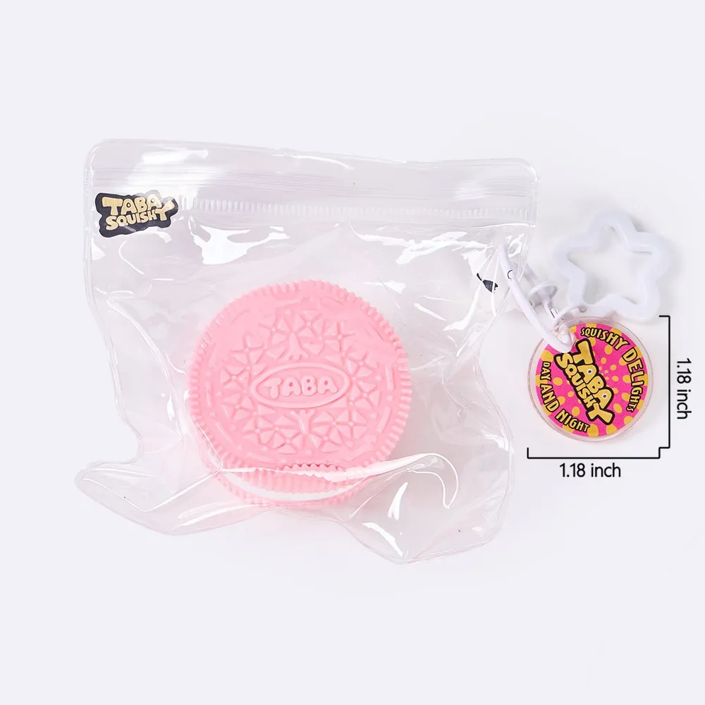 60g Pink-white Sandwich Cookie Taba Squishy — photo 6
