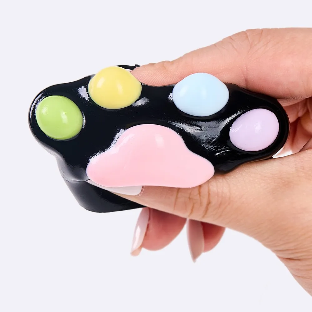 62g Black-colorful Paw Taba Squishy — photo 2