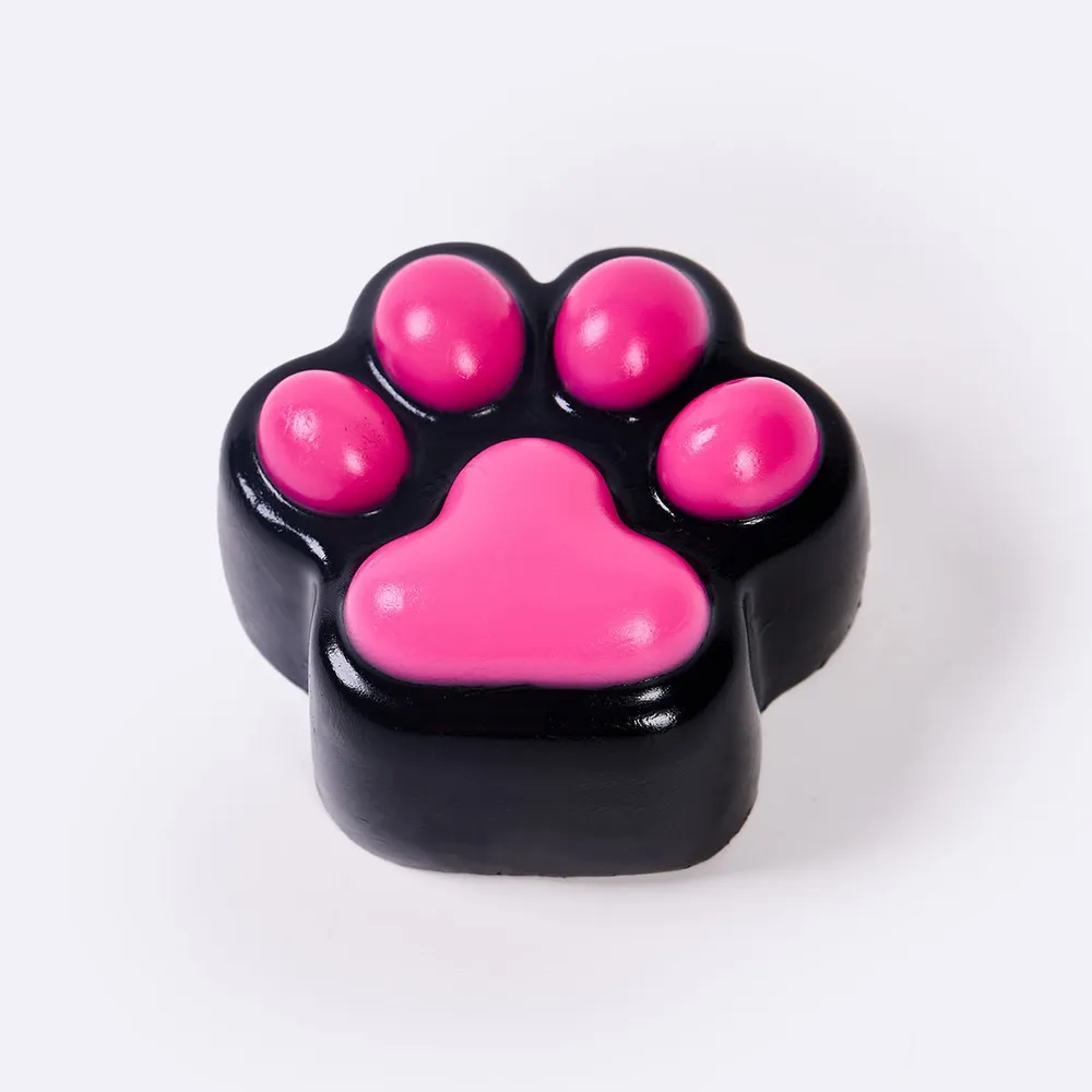 62g Black-fuchsia Paw Taba Squishy