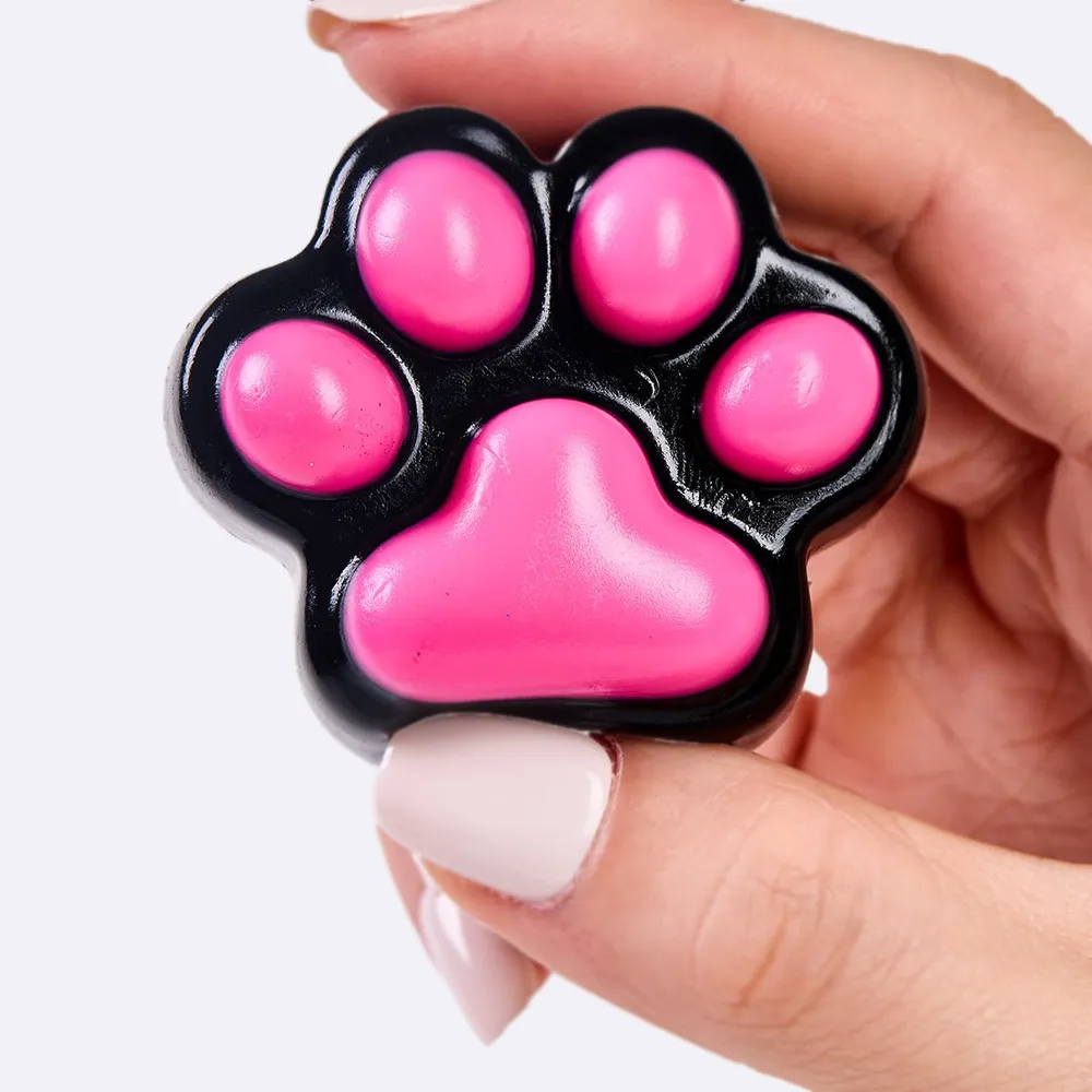 62g Black-fuchsia Paw Taba Squishy — photo 4