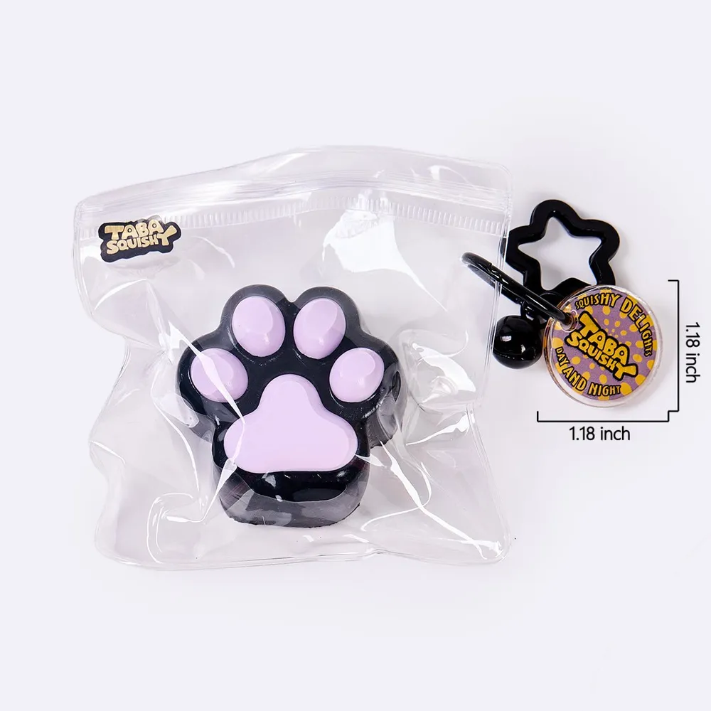 62g Black-purple Paw Taba Squishy — photo 6