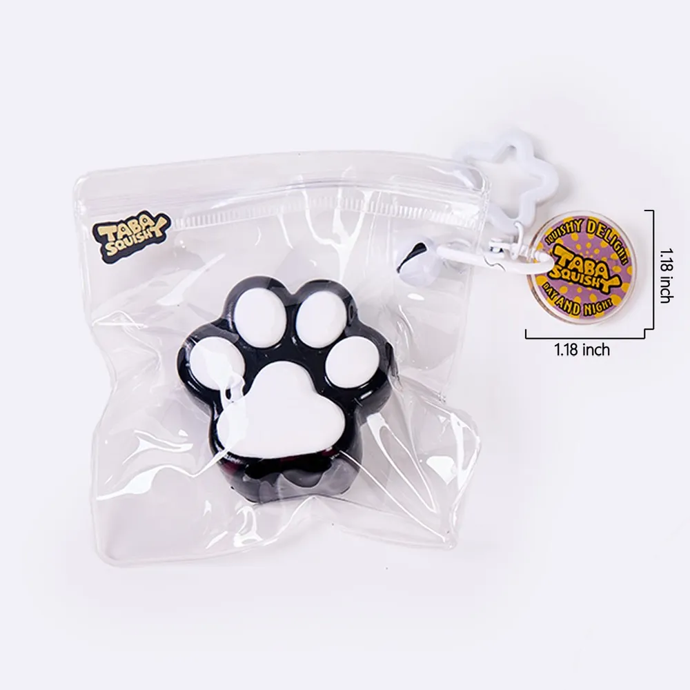 62g Black-white Paw Taba Squishy — photo 6