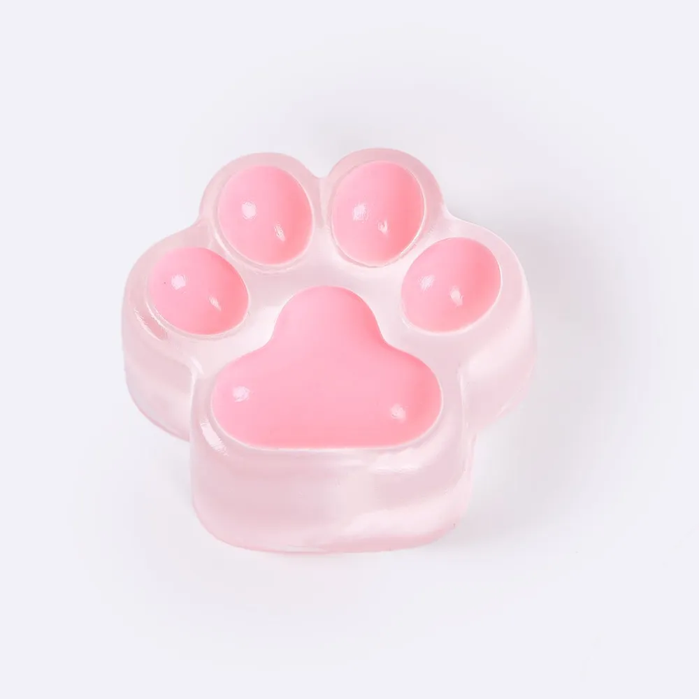 62g Transparent-pink Paw Taba Squishy