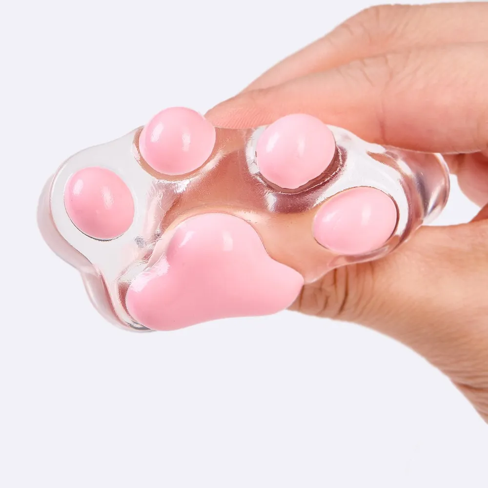 62g Transparent-pink Paw Taba Squishy — photo 2