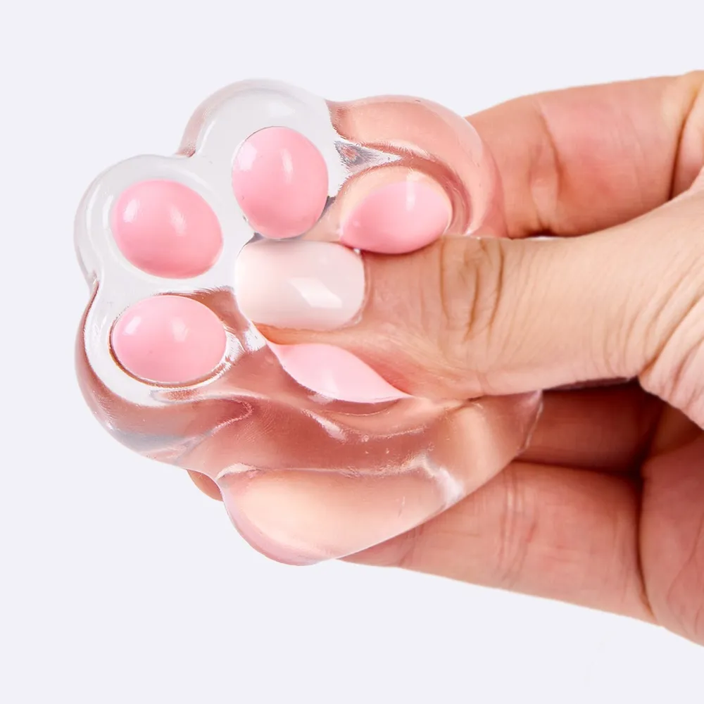 62g Transparent-pink Paw Taba Squishy — photo 4