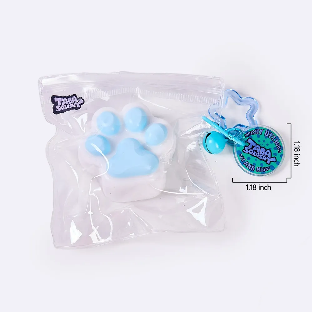 62g White-blue Paw Taba Squishy — photo 6