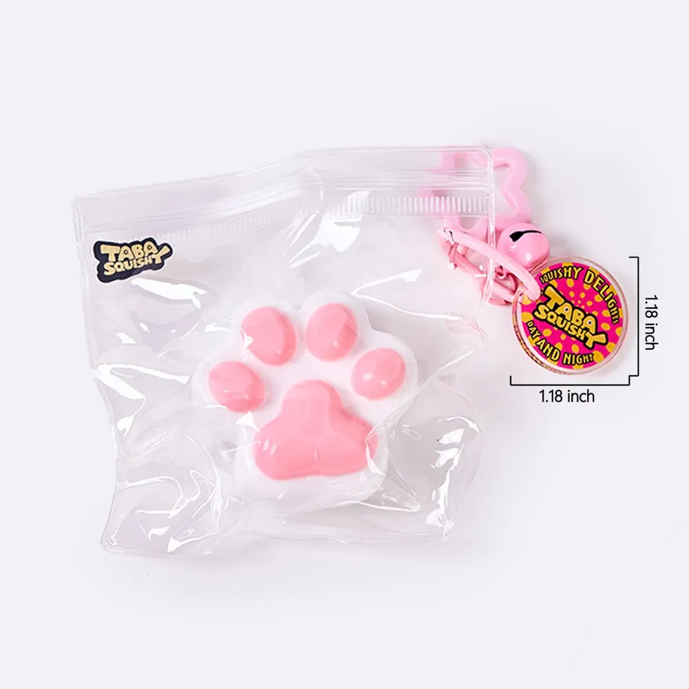 62g White-pink Paw Taba Squishy — photo 6