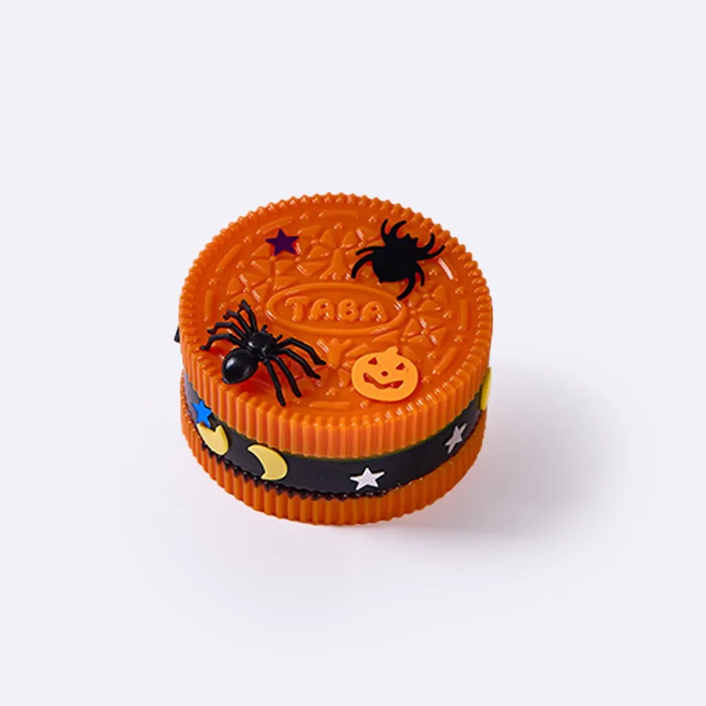 65g Orange-black Sandwich Cookie Taba Squishy — photo 2