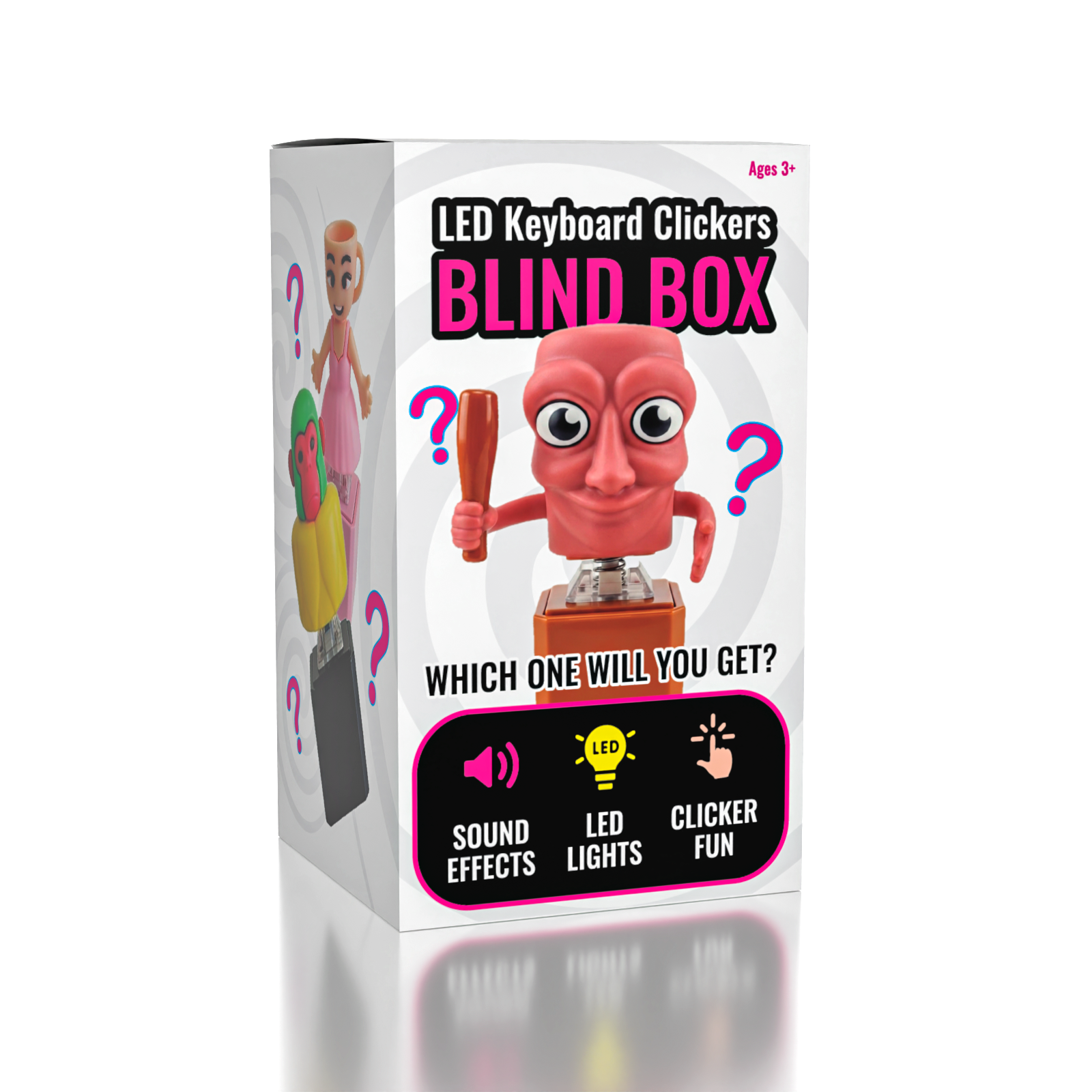 Absurdio Italian Brainrot 3-in-1 LED Keychain Fidget Clicker Toy Blind Box