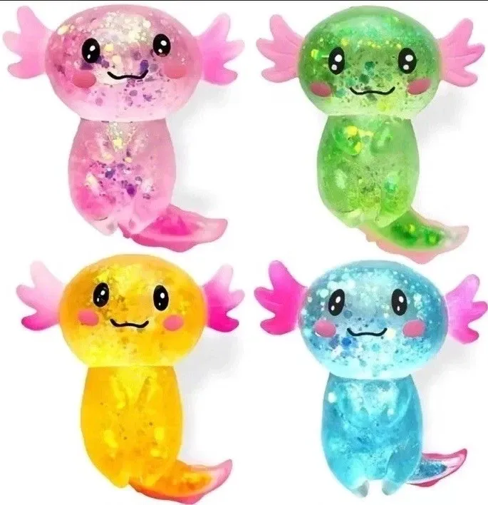 Axolotl Glitter Maltose Squishy
