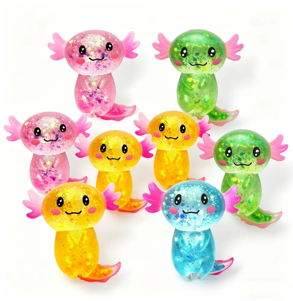 Axolotl Glitter Squishy Stress Relief Toy — photo 2