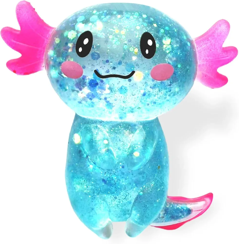 Axolotl Glitter Squishy Stress Relief Toy — photo 3