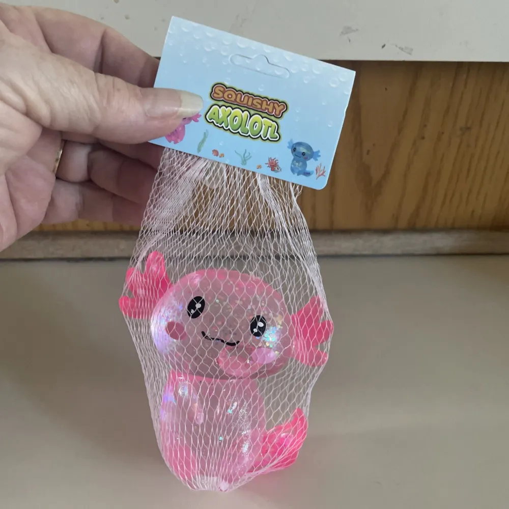 Axolotl Glitter Squishy Stress Relief Toy — photo 4
