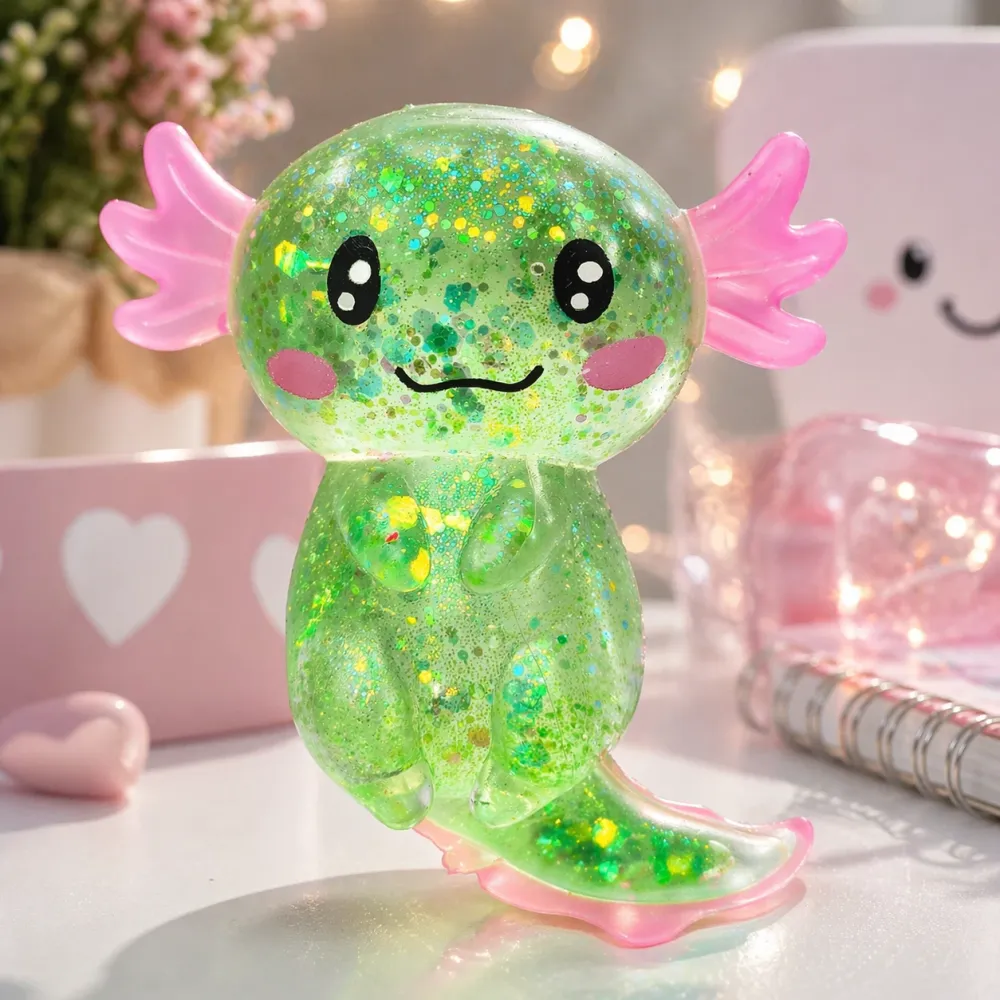 Axolotl Glitter Squishy Stress Relief Toy — photo 6