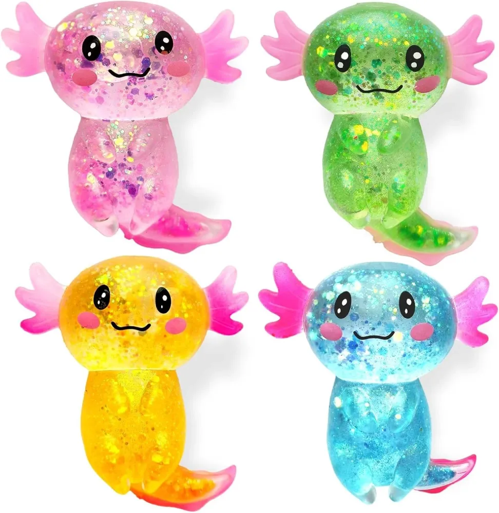 Axolotl Squishy Stress Relief Glitter Fidget Toy — photo 3